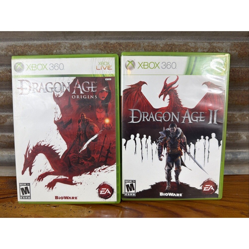 Xbox 360 Dragon Age Origins And Dragon Age 2 Game Lot CIB